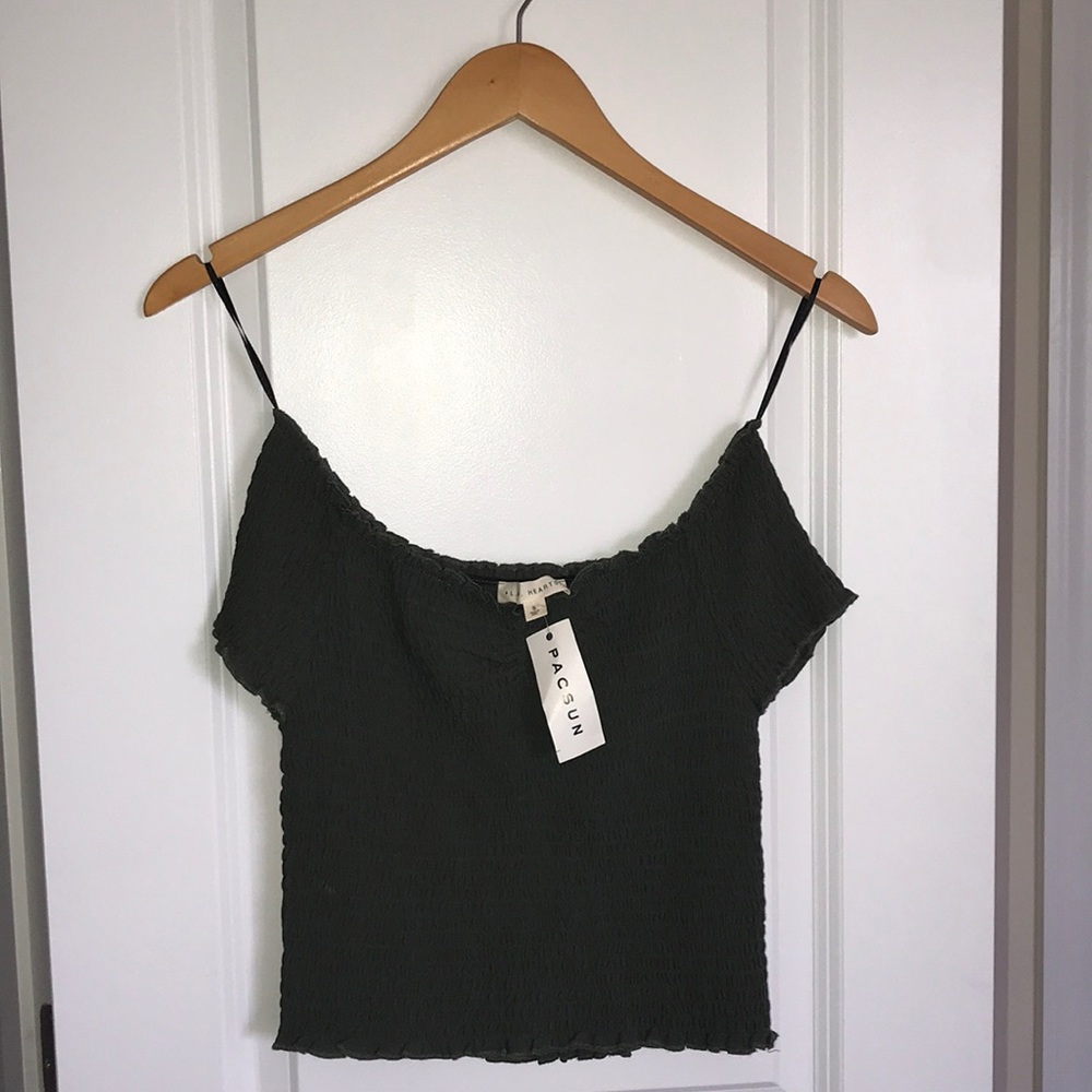 PACSUN green crop top